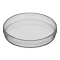 Petri dish 150mmx15mm,"Clear petri dish with lid, angled side view"