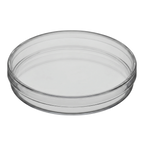 Petri dish 150mmx15mm,"Clear petri dish with lid, angled side view"