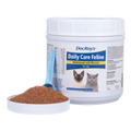 Doc Roy's® Daily Care Feline,"White supplement tub with blue scoop and brown granules"