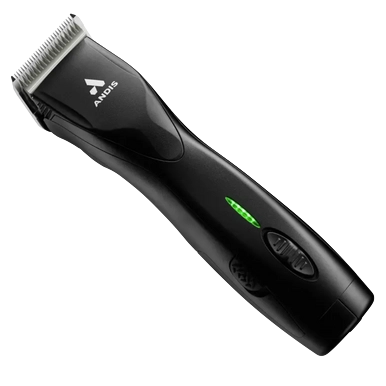 Pulse ZR II Detachable Blade Clipper with 10CeramicEdge blade by Andis,"Black clipper with silver blade and green indicator"