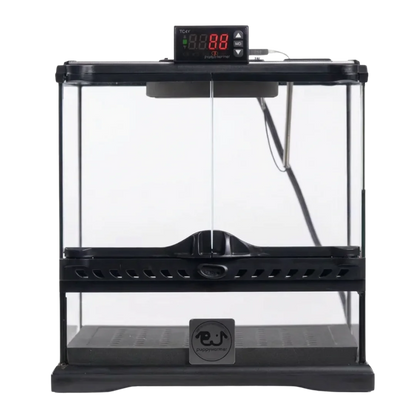 Puppywarmer Bundles,"Glass enclosure with digital temperature control and black base"