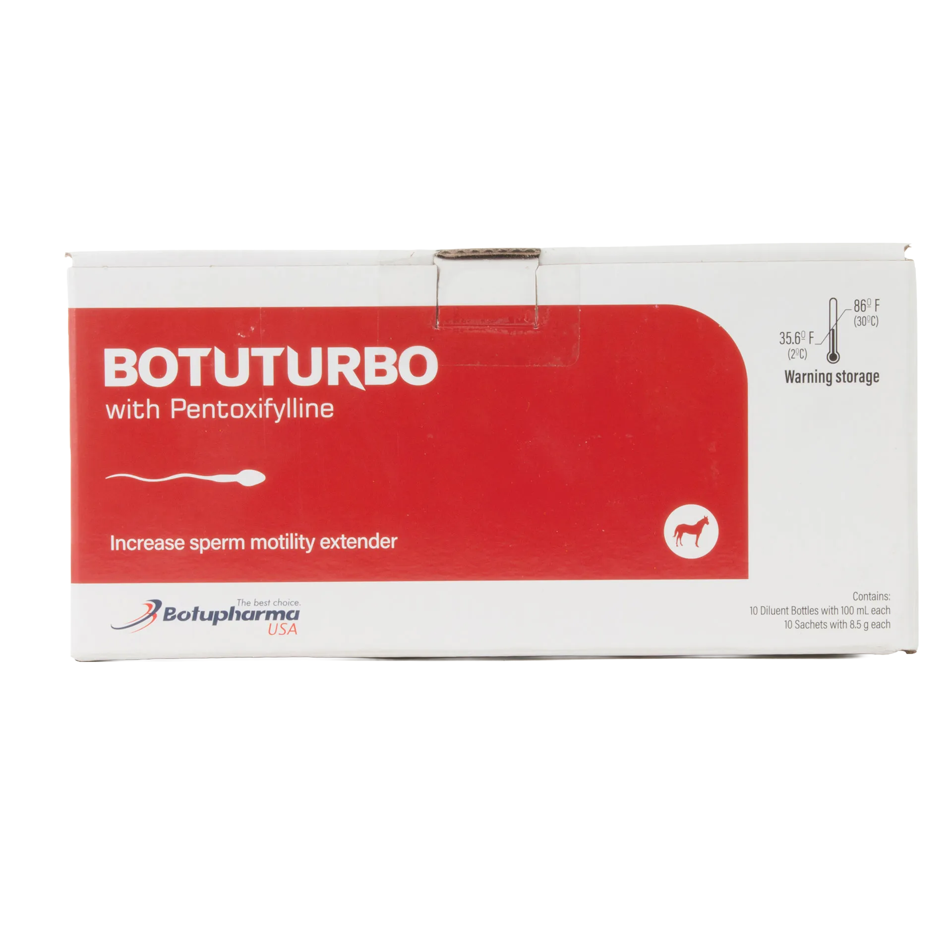 BotuSemen Turbo,"Front view of white box with red label panel"