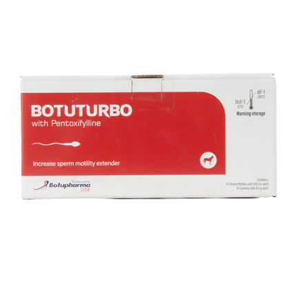 BotuSemen Turbo,"Front view of white box with red label panel"