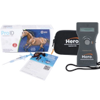 Hero Scanner + Temp and ProID ISO Microchip + Temp 5ct,"Handheld scanner with zip case, microchip syringe, and boxed kit"