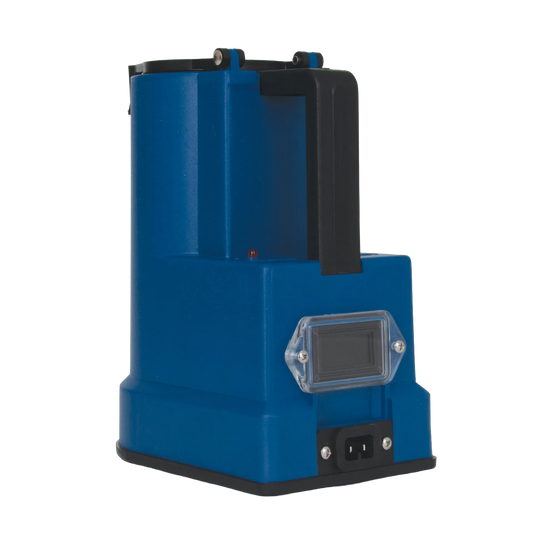Digital Cito Thaw,"Blue device with side display cover and power inlet"