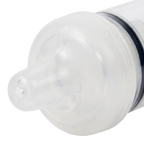Puppywamer Latchons Syringe Nipple Feeders,"Close-up of clear silicone nipple feeder tip"