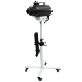 Duo-Sprint Dryer with Movable Dryer Stand by Waggz,"Black pet dryer on rolling stand with hose attachment"