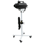 Duo-Sprint Dryer with Movable Dryer Stand by Waggz,"Black pet dryer on rolling stand with hose attachment"