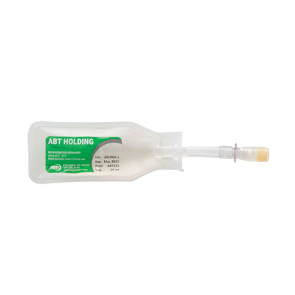 ABT360 Holding Media,"Clear syringe in sealed plastic tray with green label"