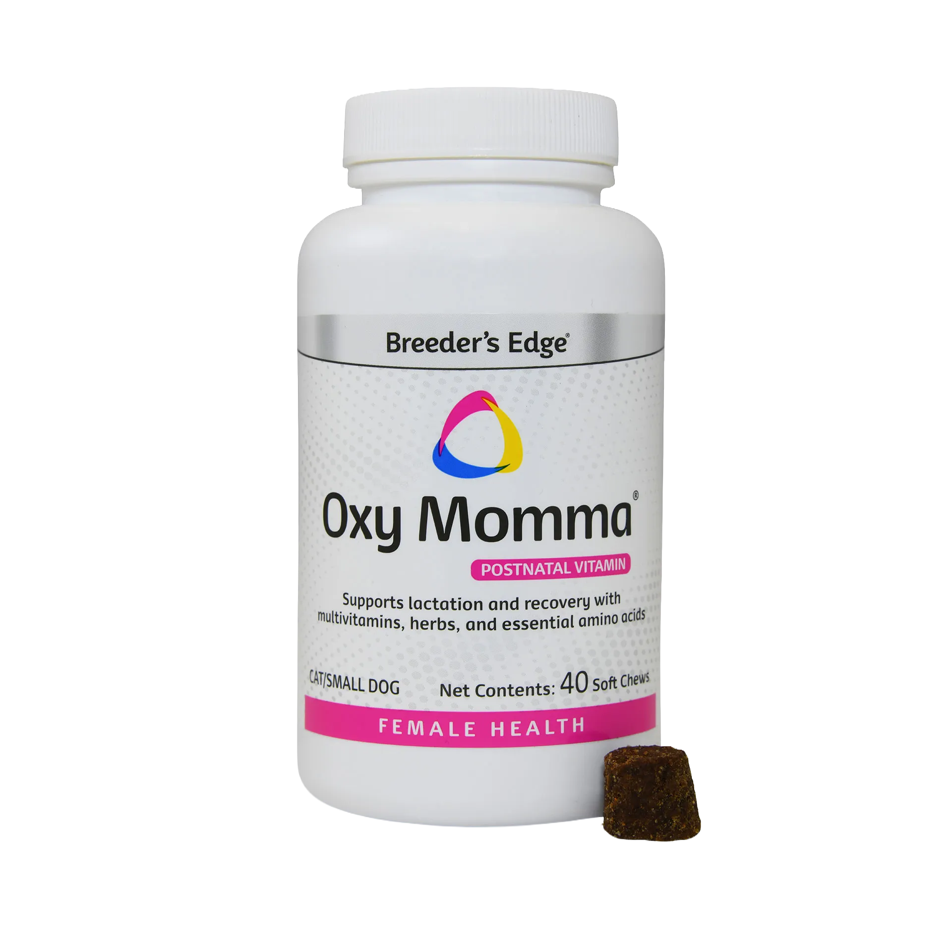 Queening Bundle,"White supplement bottle with pink label and soft chew"