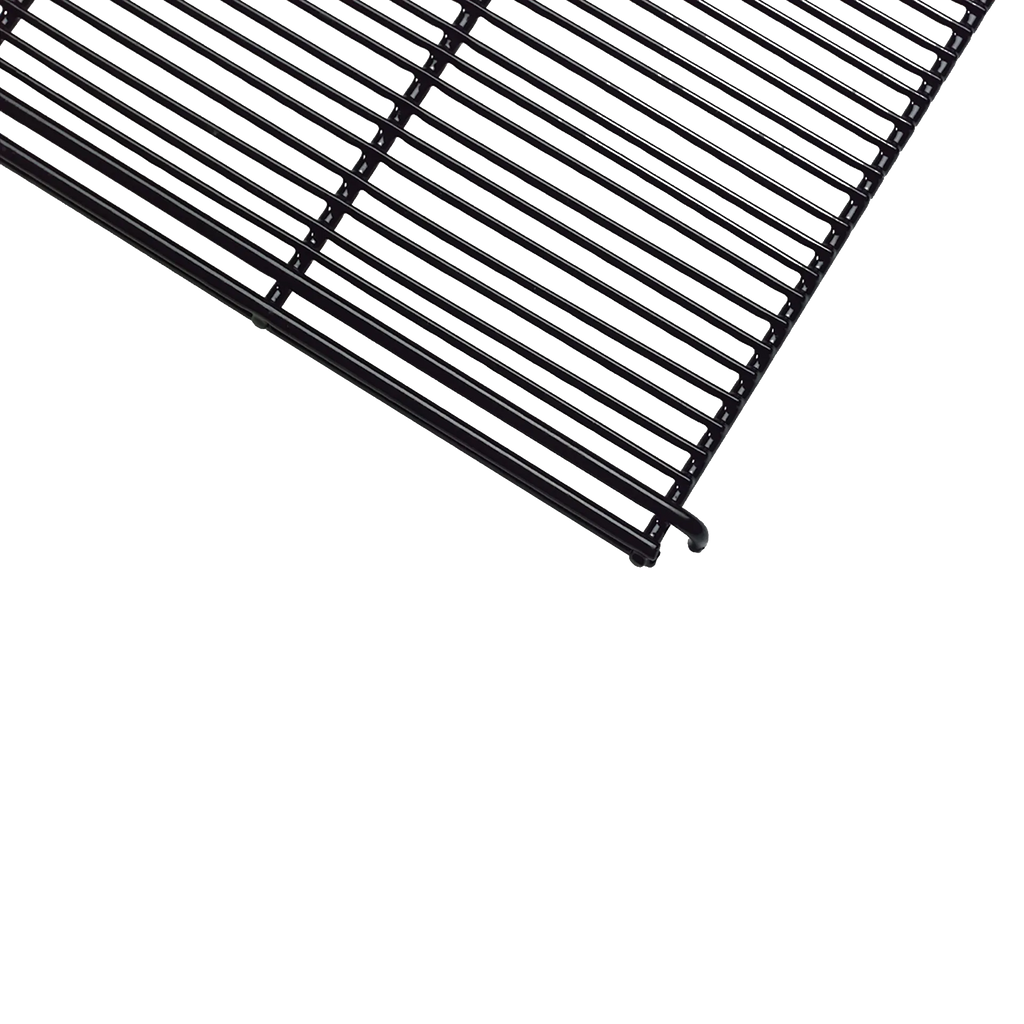 Midwest® Puppy Playpen,"Black wire floor grid panel corner detail"