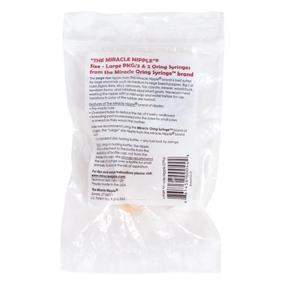 The Miracle Nipple® for Puppies,"Clear plastic bag with back label and feeding nipples inside"
