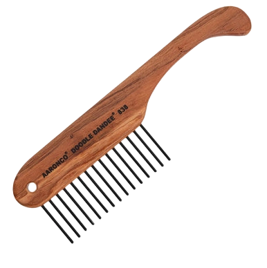 "Aaronco 9.5"" Doodle Dandee Honeycomb","Wooden handle pet comb with wide metal teeth"