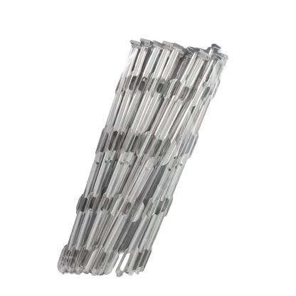 Canes,"Bundle of clear straight tubes with black grip inserts"
