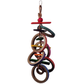 Olympic Rings,"Cluster of multicolored rubber rings with clip"