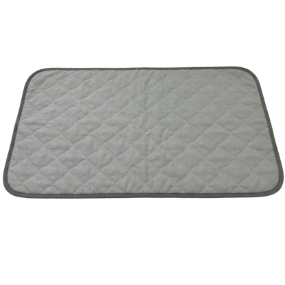 Puppywarmer Incubator Pee Pad,"Rectangular quilted gray pad with rounded corners"