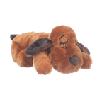 Snuggle Puppy & Kitten,"Brown plush dog lying down with floppy black ears"