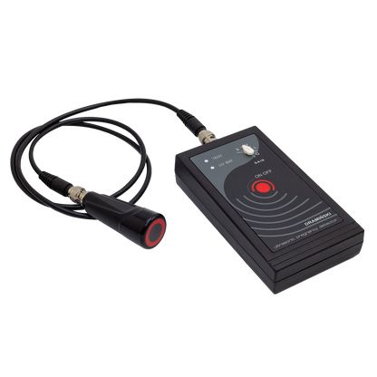 Draminski Dog Pregnancy Detector,"Black handheld detector with attached probe and coiled cable"
