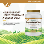 Brewers Dried Yeast Formula with Garlic Flavoring,"White supplement jar with gold lid and illustrated field label"