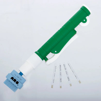 Freezing Straw Filler Kit,"Green handheld filler with blue insert and white straws"