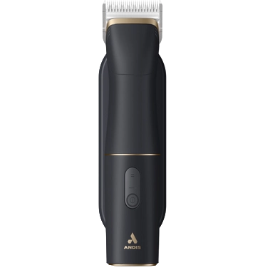 beSPOKE Cordless Clipper by Andis,"Black cordless clipper with silver blade, front view"