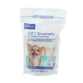 C.E.T.® Enzymatic Oral Hygiene Chews for Dogs,"Resealable chew pouch with small dog image and visible chews"