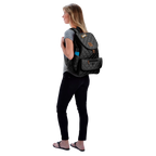 Weekender Backpack,"Quilted backpack with shoulder strap, front pocket, and side pockets"