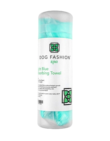 Absorption Towel,"Rolled light blue towel in clear plastic tube"