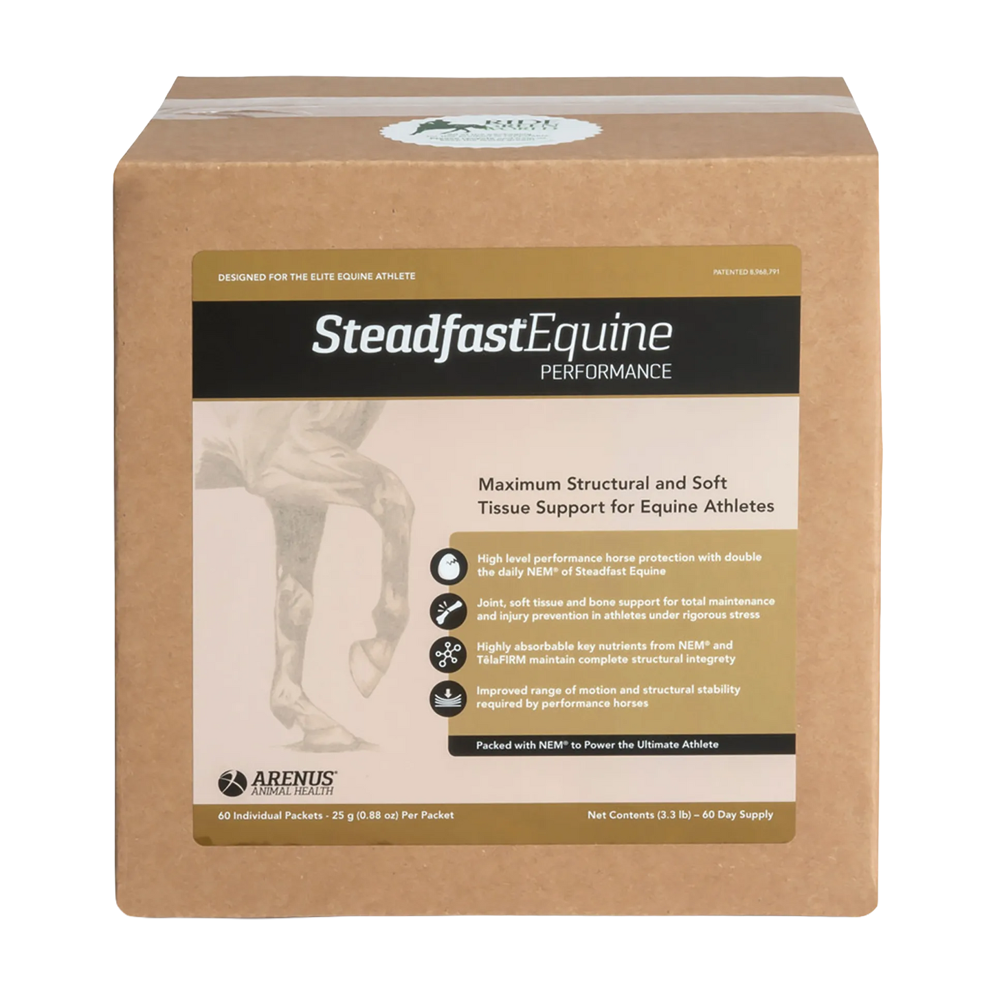 Steadfast® Equine Performance,"Brown product box with front label visible"