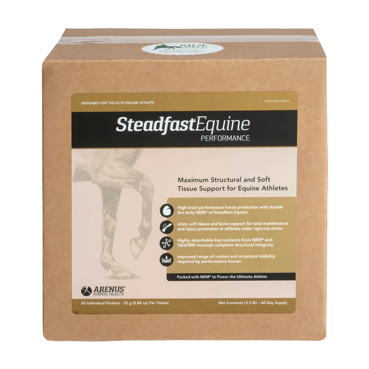Steadfast® Equine Performance,"Brown product box with front label visible"
