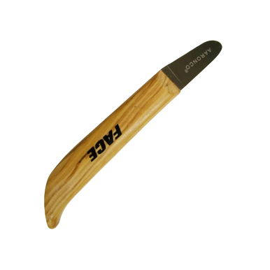 Aaronco Face Stripping Knife,"Wood-handled stripping knife with black blade cover"