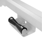 "50"" Dog Grooming LED Electric Table without Drawer White by Waggz","Black foot pedal under white table frame"