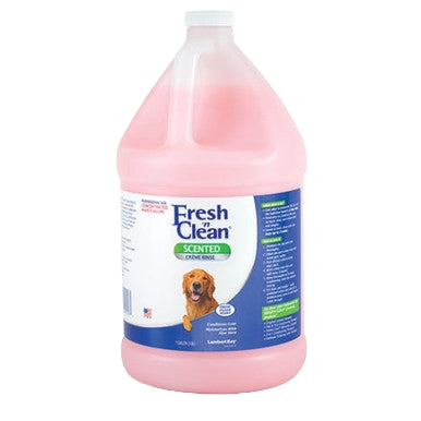 Fresh 'n Clean® Creme Rinse,"Pink gallon bottle with white cap"