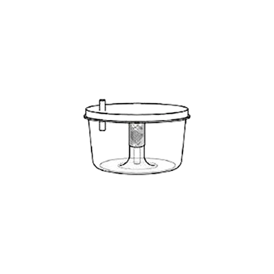 High Volume Flush Filter,"Clear round filter cup with flat lid and side tabs"
