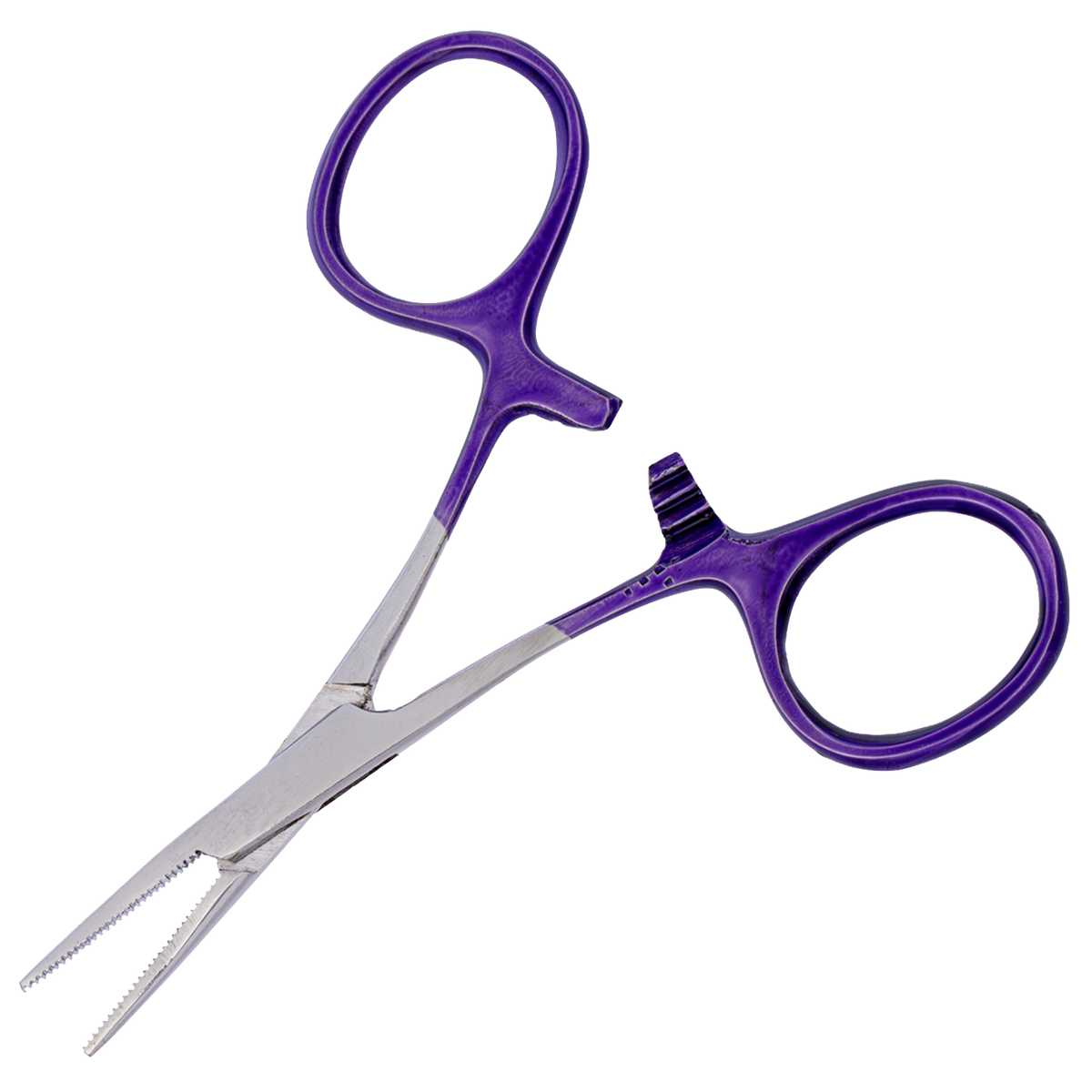 Aaronco Hemostat Straight with Purple handles,"Straight hemostat with purple finger loops"