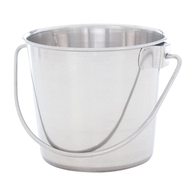 Stainless Steel Pails,"Stainless steel pail with wire handle"
