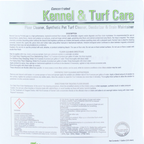 Kennel & Turf Care,"Product label close-up with directions and warning panel"
