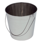 Stainless Steel Pails,"Open metal pail with wire handle"