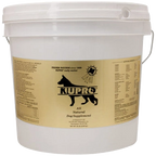 Nupro®,"White plastic pail with handle and wraparound label"