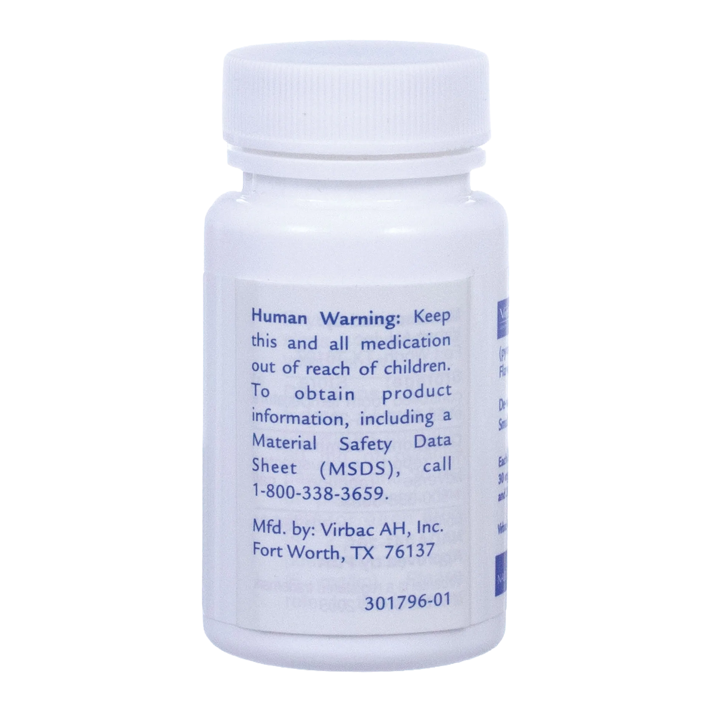 Virbantel® Flavored Chewables,"White plastic bottle with ribbed screw cap"