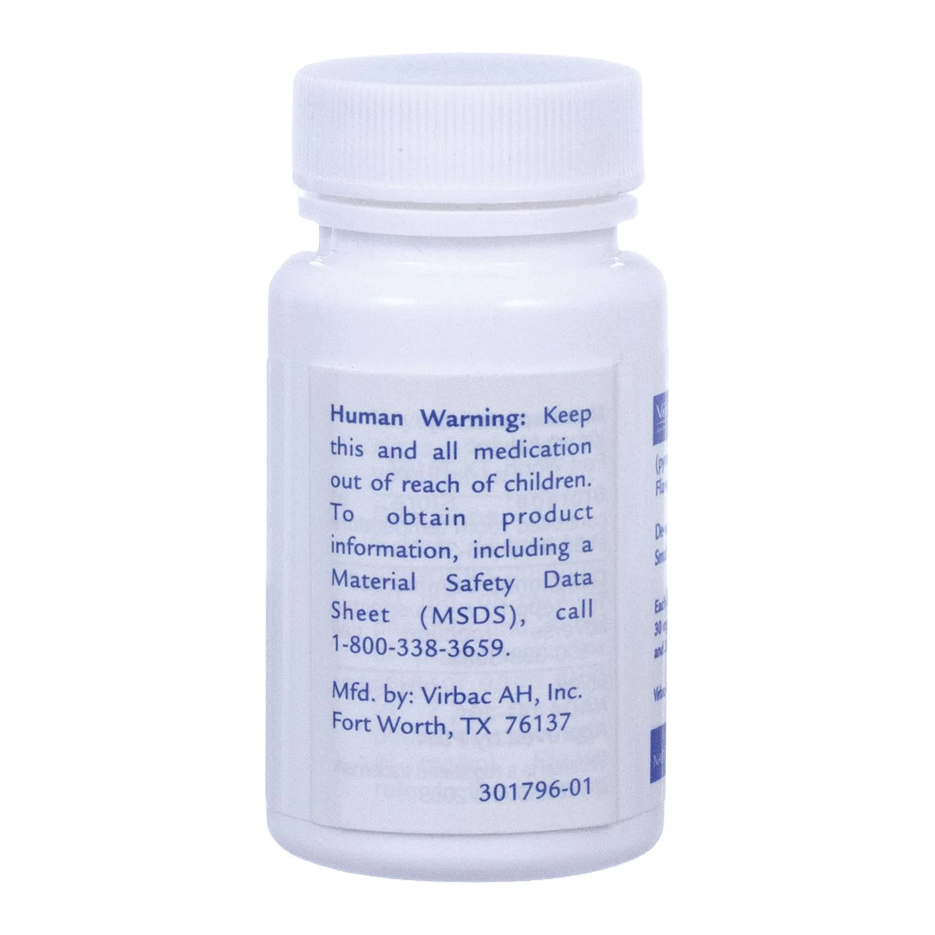 Virbantel® Flavored Chewables,"White plastic bottle with ribbed screw cap"