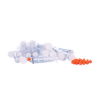 O-Ring Syringe,"Bulk pile of clear syringes with orange caps"