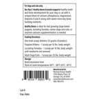 Doc Roy's® Healthy Bones - Bone Health Vitamins for Dogs & Cats,"Back label view of bottle with feeding directions and barcode"