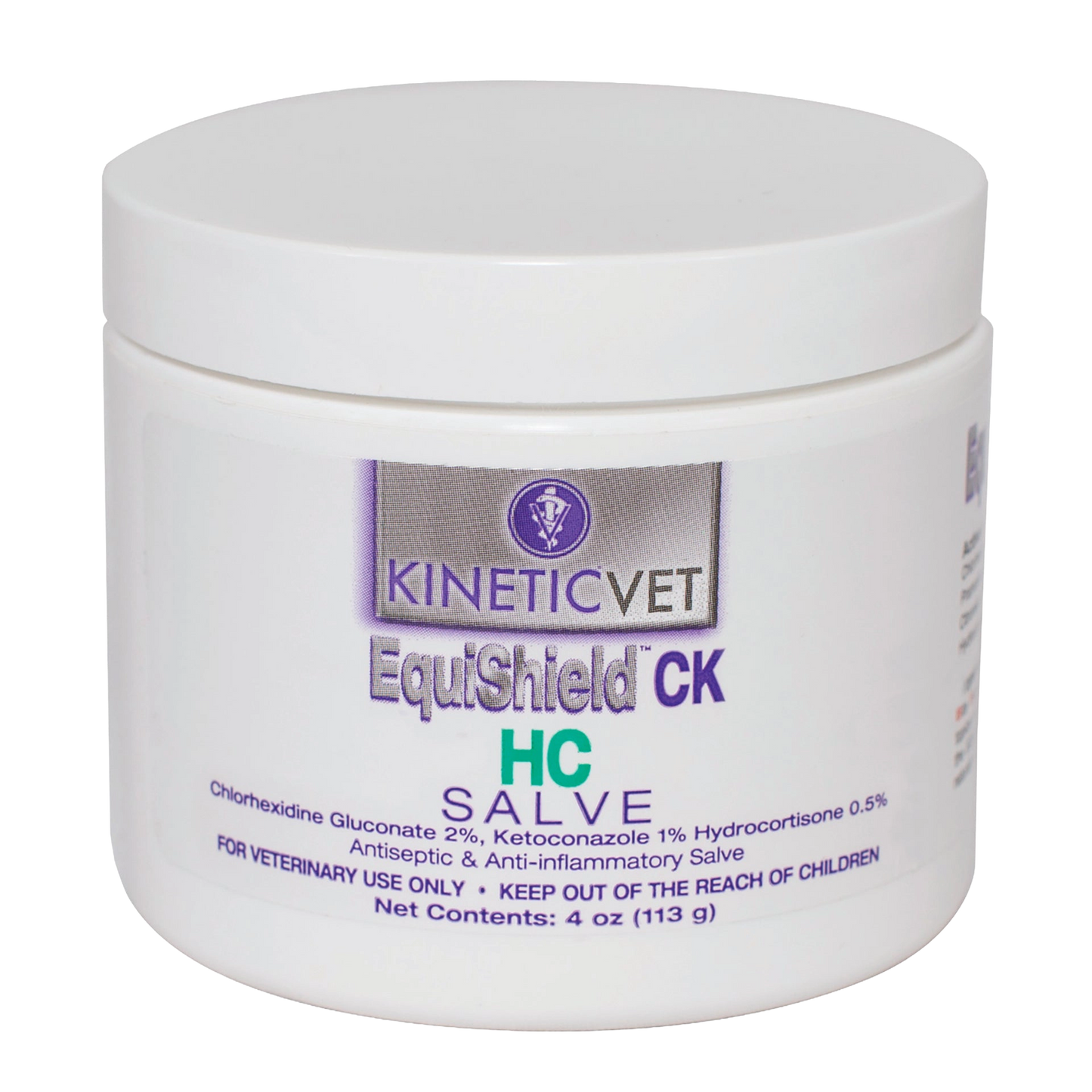 EquiShield® CK HC Salve and Spray,"White salve jar with screw-top lid"