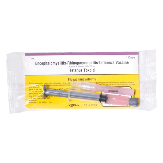 Fluvac Innovator® 5,"Pre-filled syringe with pink cap in clear pouch"
