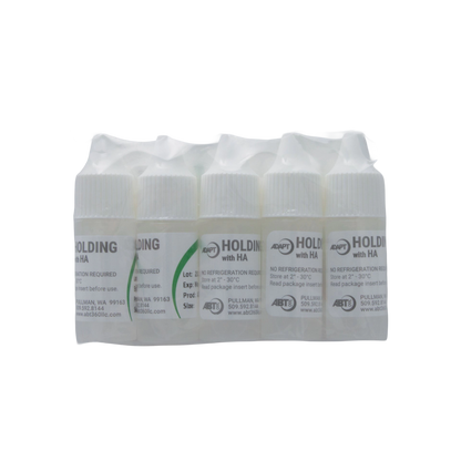 ABT360 Holding Media Adapt with HA,"Five small bottles bundled in clear plastic wrap"