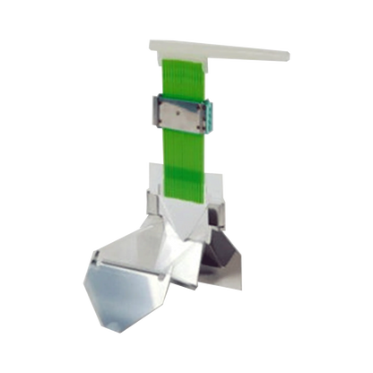 IMV Straw Bubbler and Filler System,"Metal filler assembly with green vertical strip"