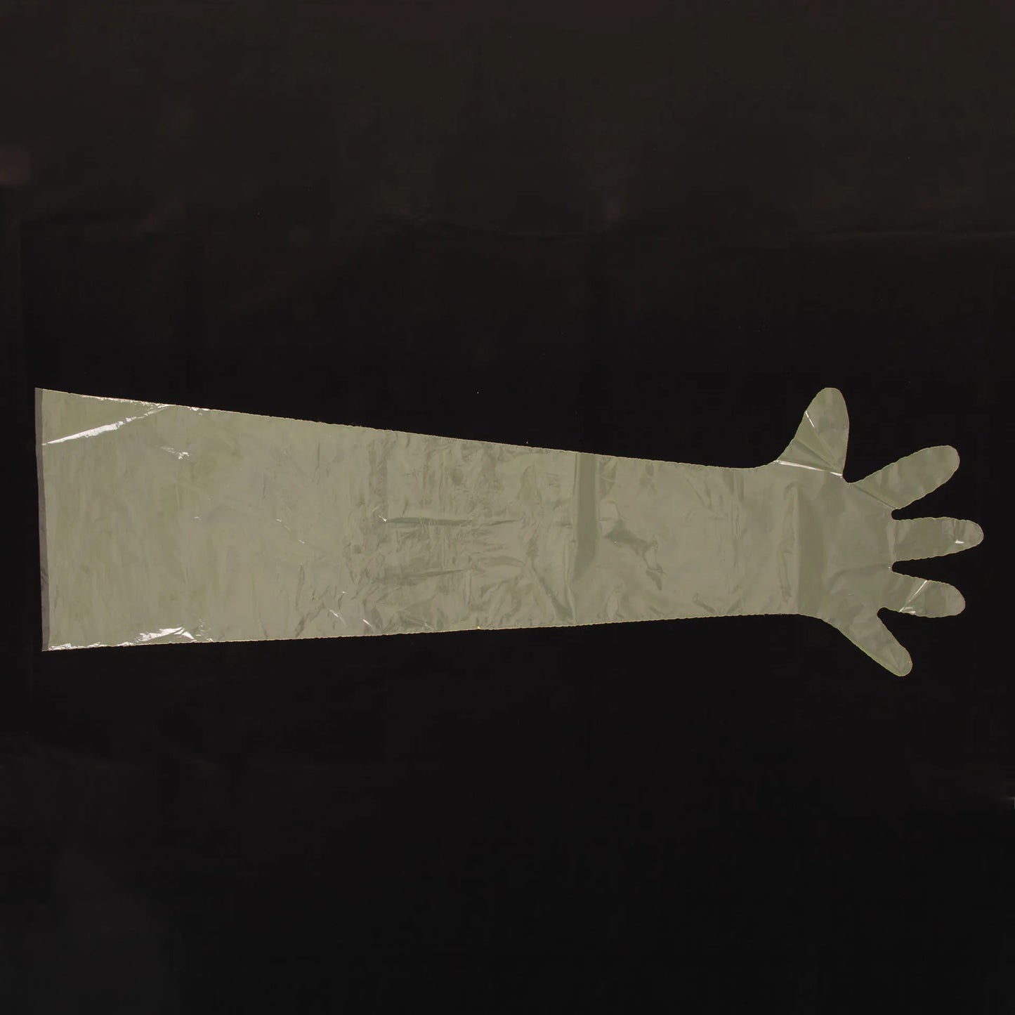 Non Sterile Shoulder Length Glove,"Clear shoulder-length glove with attached sleeve"