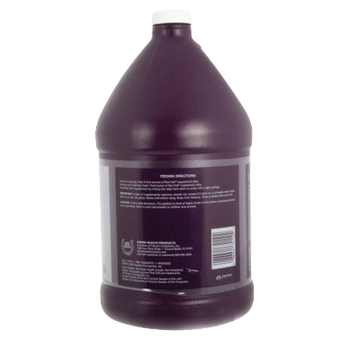 Red Cell®,"Large dark liquid bottle with white cap, back label view"