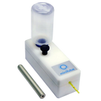 Manual Ball Sealer,"White sealer unit with clear vial holder and metal rod"